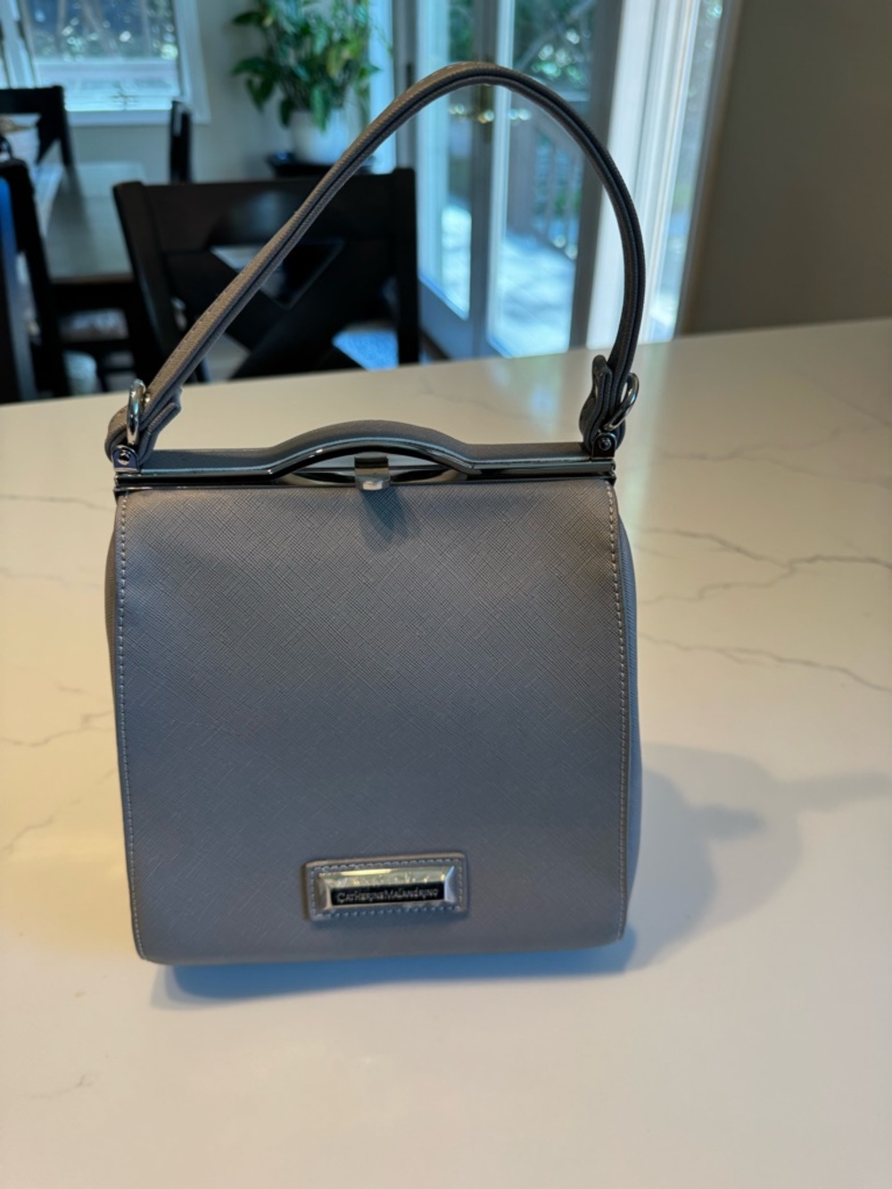 Catherine Malandrino Gray Structured Mini Top-Handle Bag